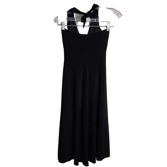 B Darlin Black Halter Dress with Criss-cross Front, Juniors Size 7/8 - Picture 5 of 6